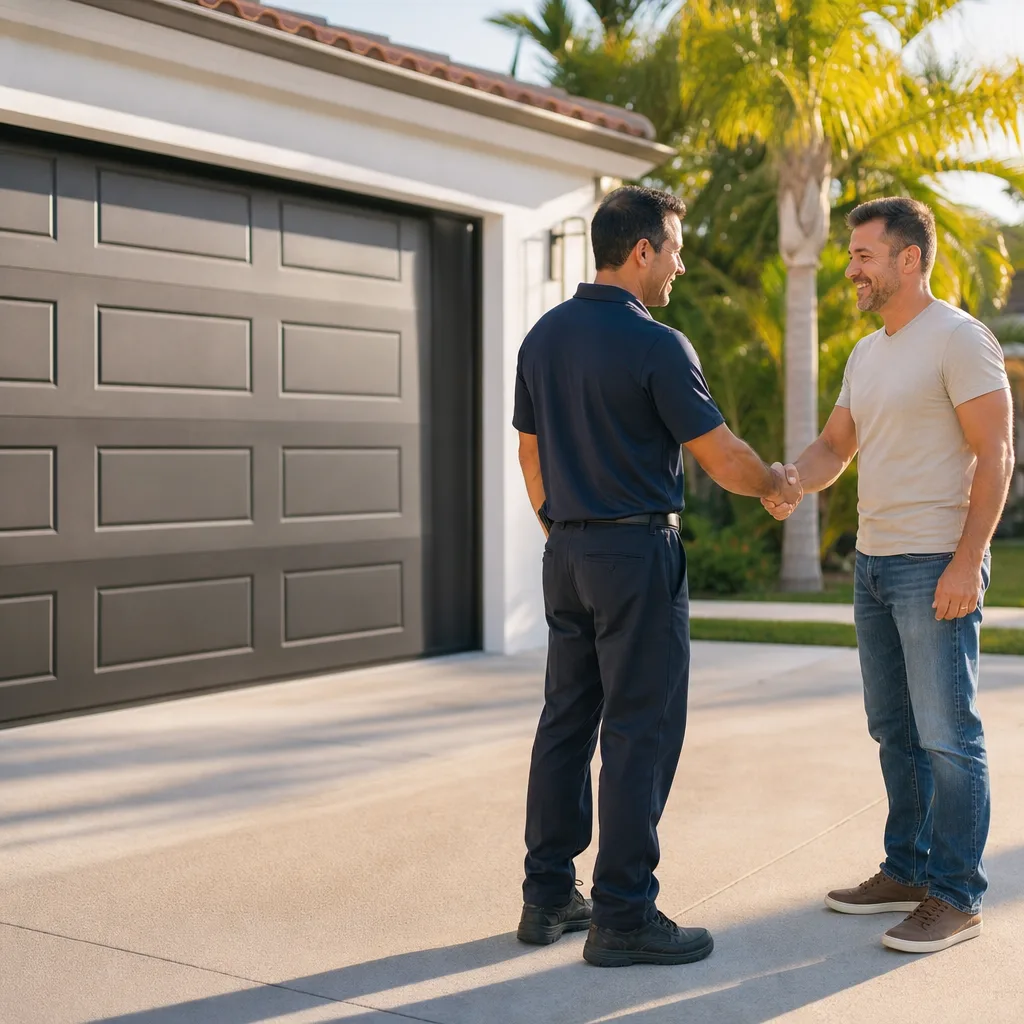 Illustration for garage door repair in West Miami