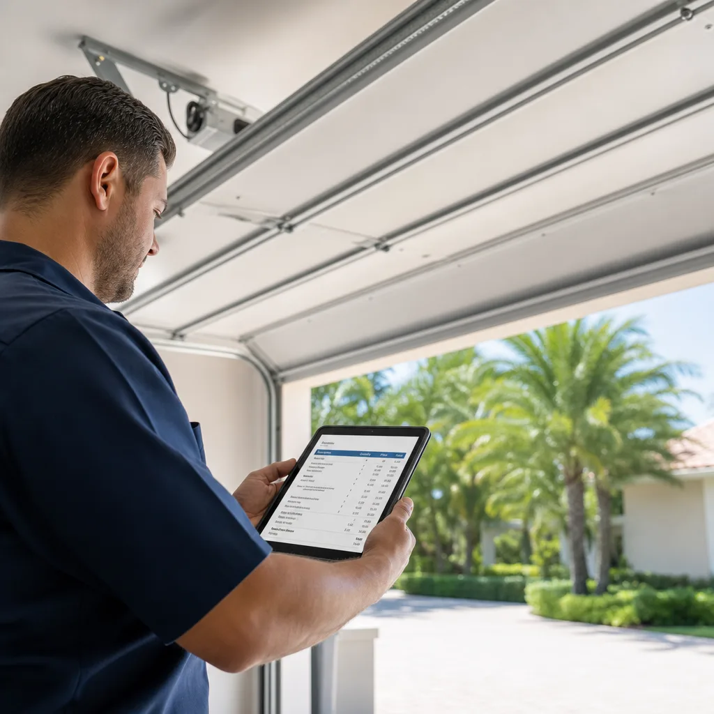 Illustration for garage door repair in Coral Gables