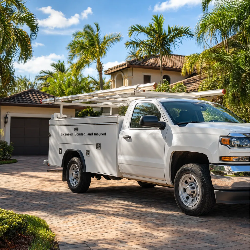 Illustration for licensed garage door company in Miami